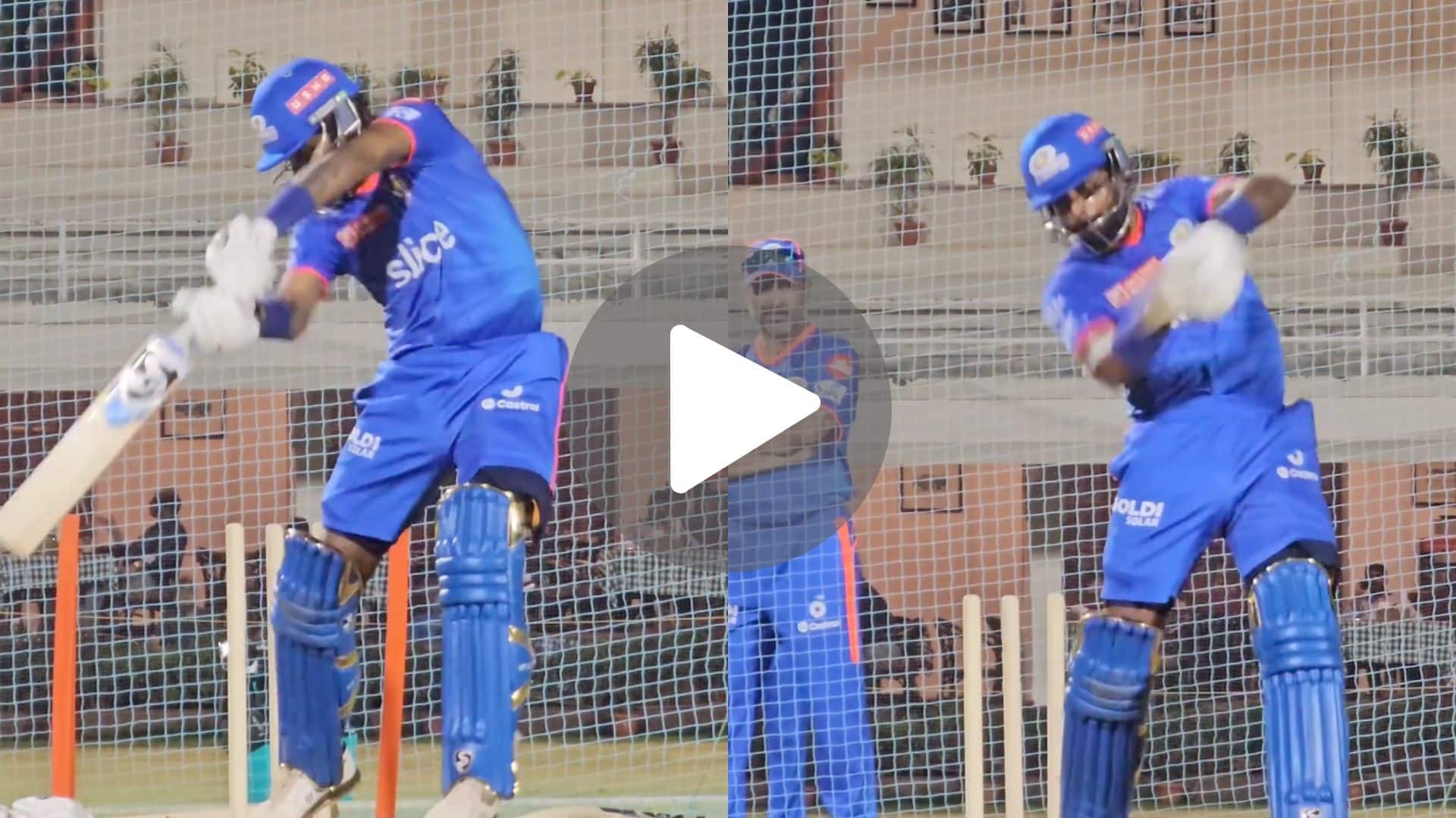 [Watch] Hardik Pandya Lights Up The Stage With Sensational Hitting In Nets Before IPL 2024